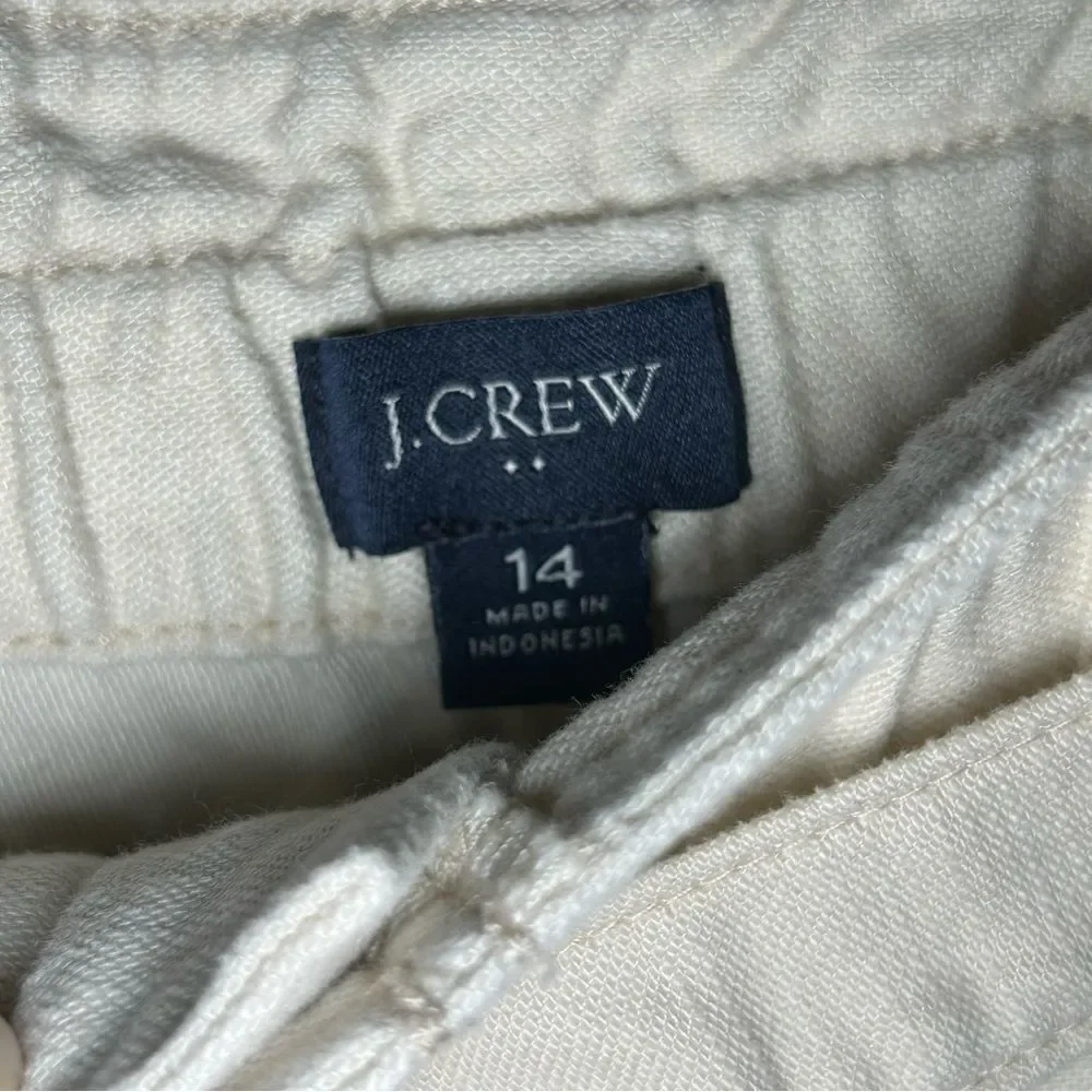 J. Crew Neutral Twill Paperbag Wide Leg Pants women’s size large 14